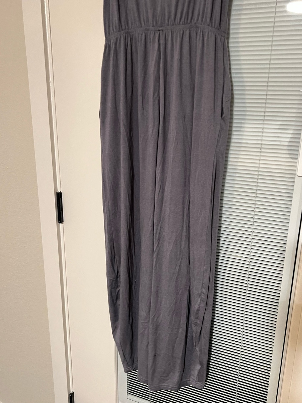 Sleeveless Dark Gray Jumpsuit with Elastic Waist #162 - Picture 6 of 16